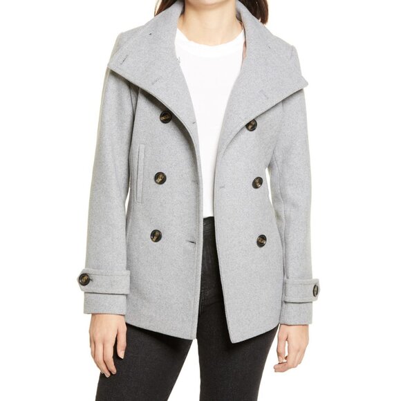 NWT Thread & Supply Womens Size Small Gray Double Breasted Peacoat Coat NEW - Picture 2 of 6